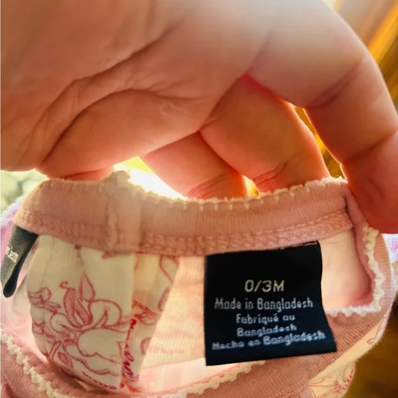 Pink Floral Baby Onesie - Picture 3 of 3